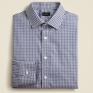 J. Crew Slim Mens Medium Blue White Gingham Button Down Shirt Checkered Plaid